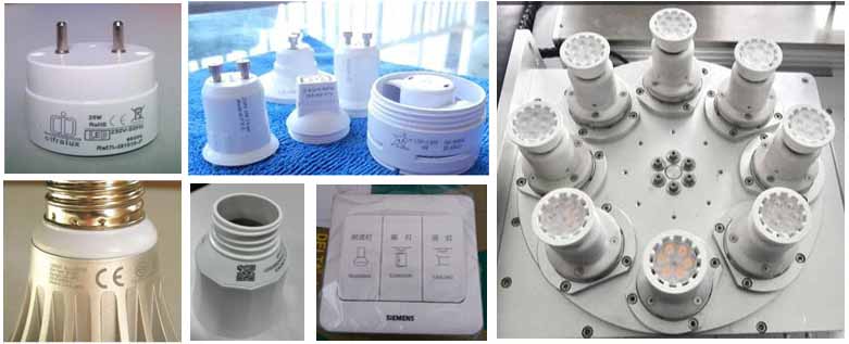 如何在LED燈具，燈具燈頭上進行激光打碼？選用冠力激光燈具激光打碼機
